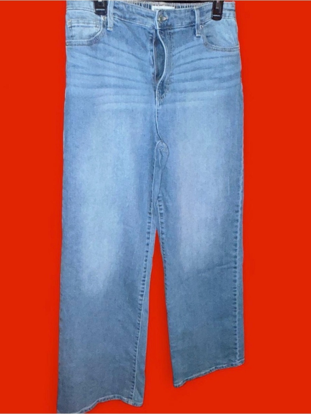 Light Blue Wash Wide Leg Jeans